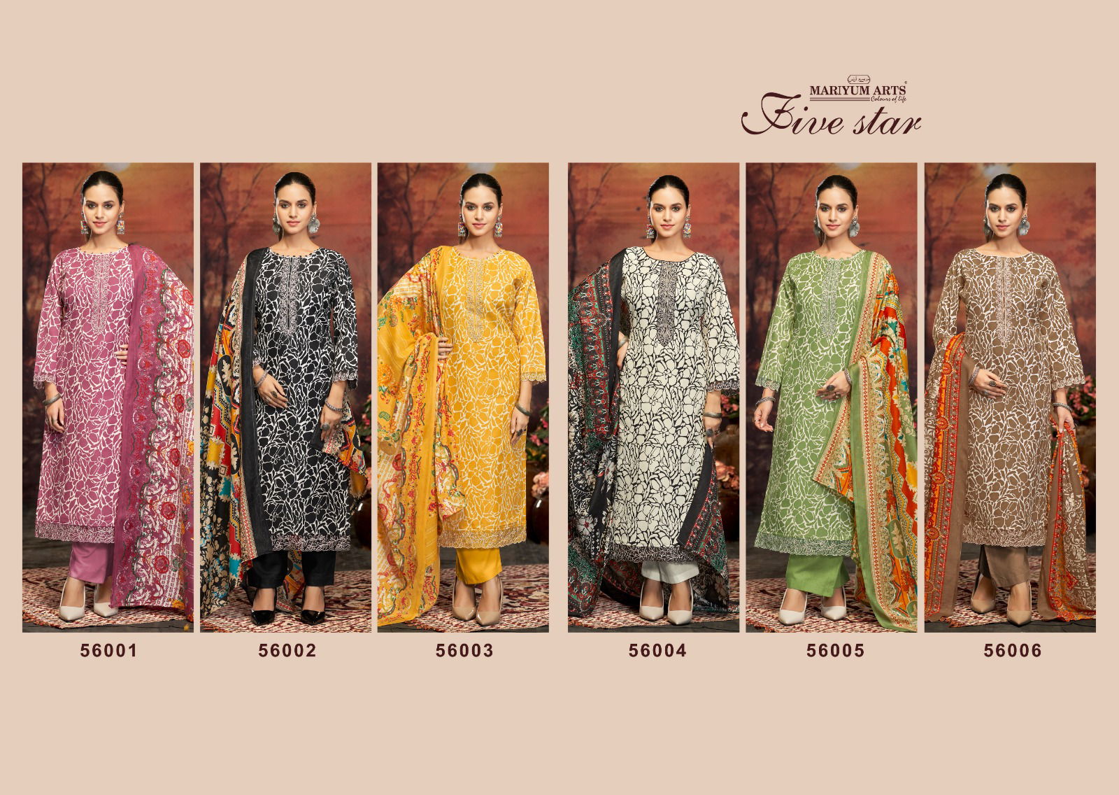 Five Star By Mariyum Cotton Printed Dress Material Suppliers In India
